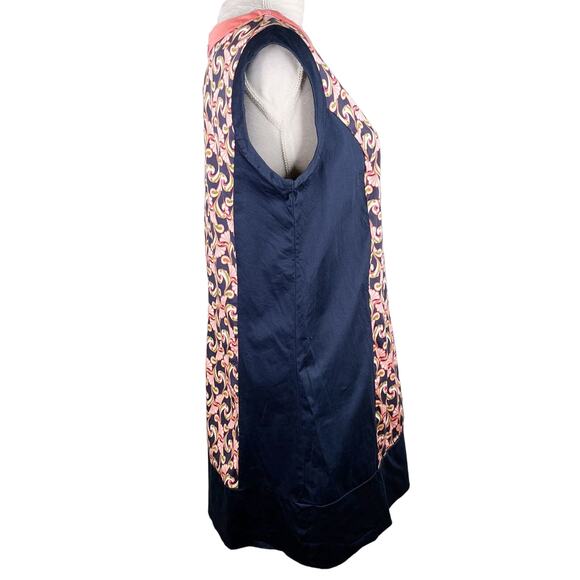 The Webster Miami Target Shift Dress 14 Sleeveless Lightweight Navy Coral - Picture 13 of 14